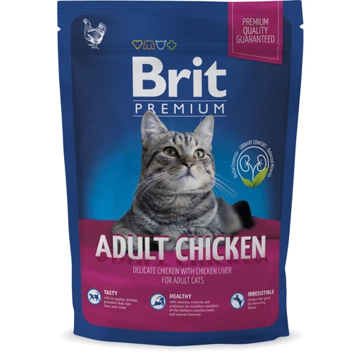 Сухой корм для взрослых кошек с курицей Brit Premium Adult Chicken 1.5 кг (8595602513086)