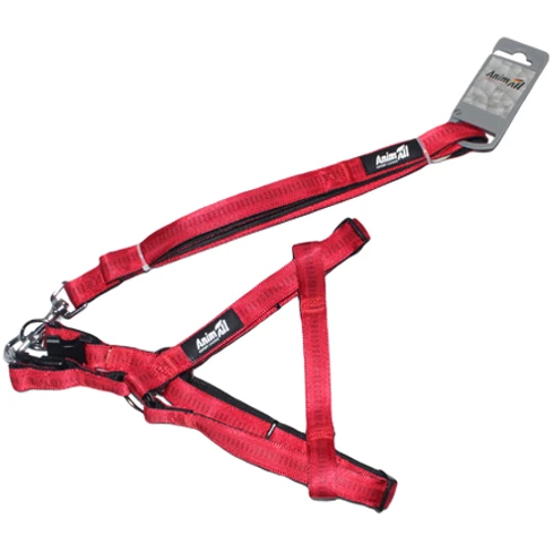 Шлейка и поводок AnimAll HJ-LН254 RED 20x1200x15 см+40/65 см (137308)