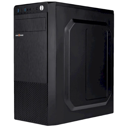 Корпус Logicpower 2009-400W 8см, 1xUSB2.0, 2xUSB3.0, Black
