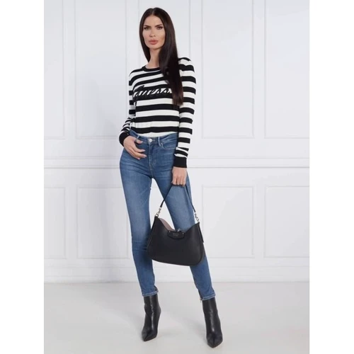 Женская сумка хобо GUESS ECO BRENTON HOBO черная (HWEVG839002-BLA): Пол Женский