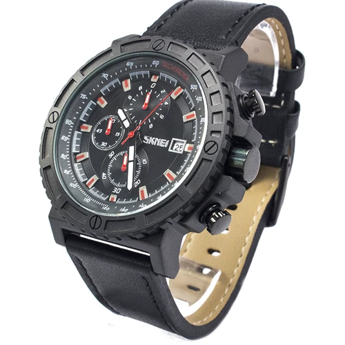 Наручний годинник Skmei 1350 Black-Red: Тип циферблата Аналоговий (стрілочний)