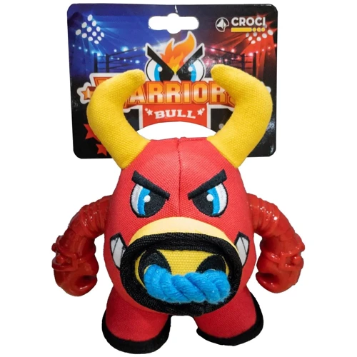 Игрушка для собак Croci Warriors Bull плюшевый бычок с пищалкой 18х12х12 см (C6098014) фото 3