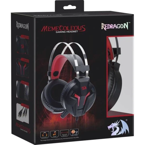 Навушники Redragon Memecoleous red-black (75096): Тип конструкції повнорозмірні