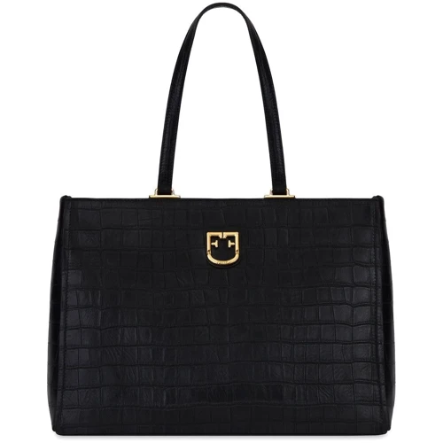 Женская сумка тоут Furla Belvedere M черная (1007986)