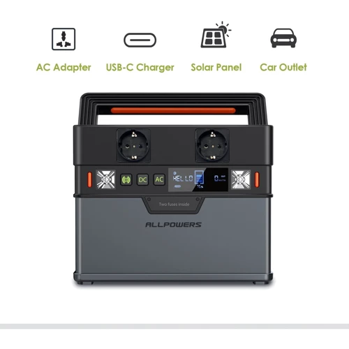 Зарядная станция Allpowers S300 288Wh 78000mAh 300W Portable Power Station UA: Разъемы для подзарядки Зарядка от солнечной панели, Зарядка от сети, Зарядка от автомобиля, Зарядка от генератора