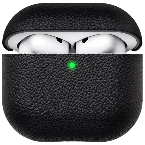 Чохол KeyBudz Artisan Series Leather Black (AP4_S3_BLK) для Apple AirPods 4