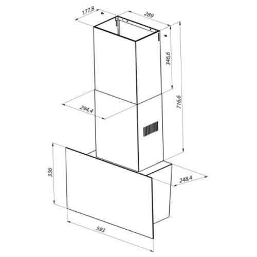 Витяжка Pyramida V2 60 WH: Тип фільтра повітря Відведення