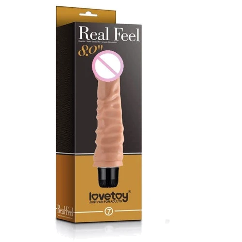 Реалистичный вибратор LoveToy Real Feel Vibrator 7 Flesh 8''