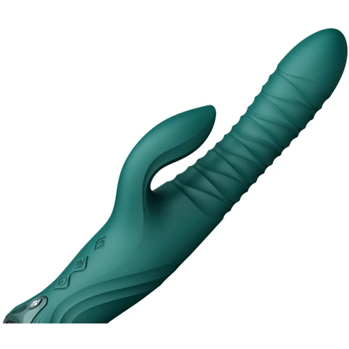 Пульсатор-кролик с вибрацией Zalo Mose 2 Turquoise Green