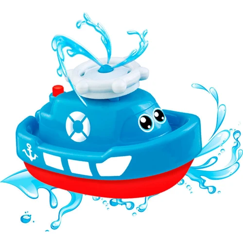 Кораблик-фонтан, игрушка для купания (белый), BeBeLino, белый: Производитель Bebelino