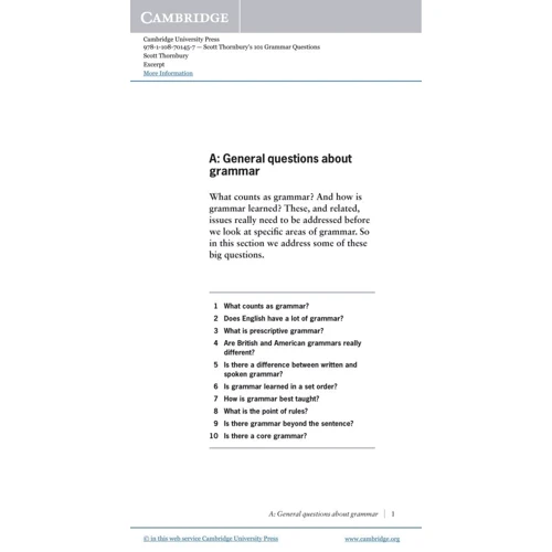 Cambridge Handbooks for Language Teachers: Scott Thornbury's 101 Grammar Questions Pocket Editions: Количество страниц 128