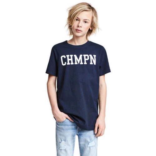 Футболка H&M 4683595 134-140 см темно-синяя