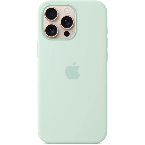 Чехол для iPhone Apple iPhone 16 Pro Max Silicone Case with MagSafe - Aquamarine (MDGY4ZM/A): Цвет зеленый