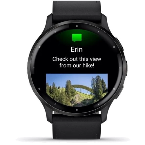 Смарт-часы Garmin Venu 3 Slate Stainless Steel Bezel with Black Case and Black Leather Band (010-02784-52): Материал корпуса Армированный волокном полимер / Нержавеющая сталь (Безель)