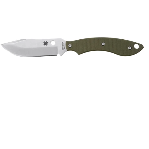 Нож Spyderco Stok Bowie 8Cr13MoV G-10 w/ sheath green (87.16.27): Тип ножа Нескладной