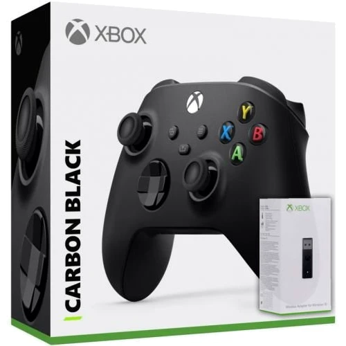 Аксессуар для приставок Microsoft Xbox Series X | S Wireless Controller with Bluetooth Carbon Black + Adapter for Windows (1VA-00002)