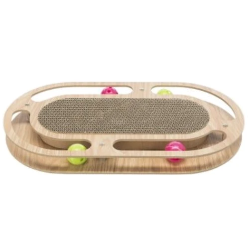 Когтеточка Trixie для котов с игрушками и кошачьей мятой 46х4х25см (4011905480206)
