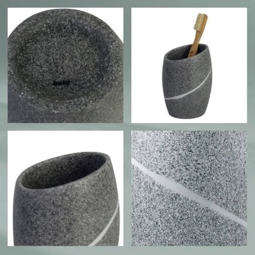 Склянка для зубних щіток KELA Talus сірий 11х8 см (20256)