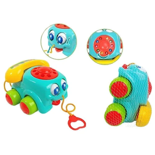 Каталочка телефончик Bambi на мотузку, функціональні очі, циферблат (A0393): Виробник Bambi