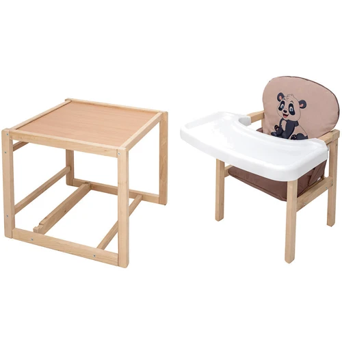 Стульчик-трансформер Babyroom Пеппи-230 eko капучино / шоколад (панда) (680995): Тип трансформер