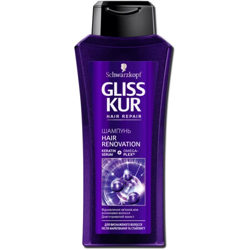 Schwarzkopf Gliss Kur Hair Renovation Shampoo 400 ml Шампунь для ослабленных и истощенных после окрашивания и стайлинга волос