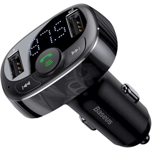FM-трансмітер Baseus T typed Bluetooth MP3 charger with car holder Standard edition Black CCTM-01: Виробник Baseus