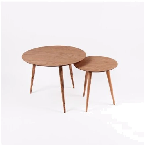 

Комплект журнальных столов Fwood Round Set Ножки дерево Натуральный Столешница Табак (30112023-4)