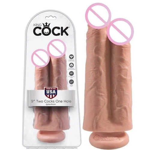 Pipedream Two Cocks One Hole 9 Inch двойной фаллоимитатор, 22.5х8.5 см