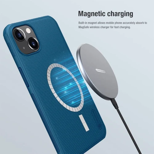 Чехол для iPhone Nillkin Matte Magnetic Pro Blue for iPhone 15 Pro Max: Материалы Пластик