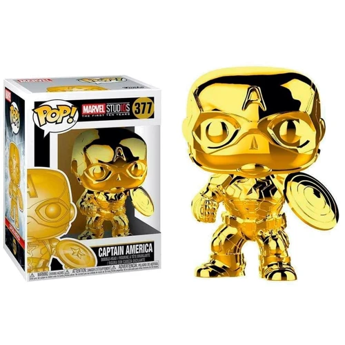 Игровая фигурка FUNKO POP! cерии "Золотой хром" - КАПИТАН АМЕРИКА: Тип Персонаж мультфильма, фильма