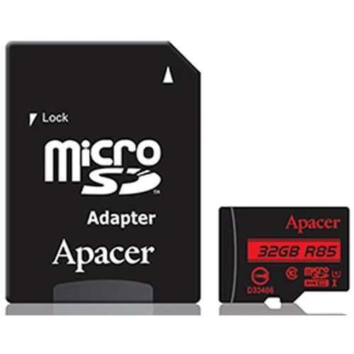 Карта памяти Apacer 32GB microSDHC Class 10 UHS-I U1 + adapter (AP32GMCSH10U5-R)