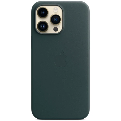 Чохол для iPhone Apple for iPhone 14 Pro Max Leather Case with MagSafe Forest Green (MPPN3) : Колір зеленый