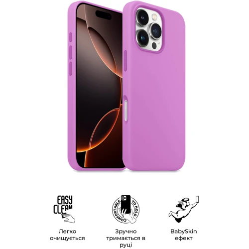Чехол для iPhone ArmorStandart ICON2 Case Light Purple for iPhone 16 Pro Max (ARM79642): Материалы Силикон