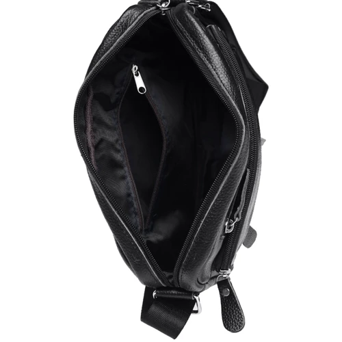 Мужская сумка через плечо Keizer черная (K1010-black): Застежка Молния