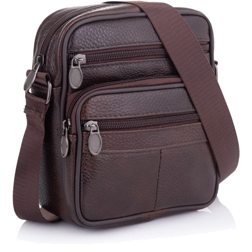 Мужская сумка через плечо Buffalo Bags коричневая (SHIM505C-brown)