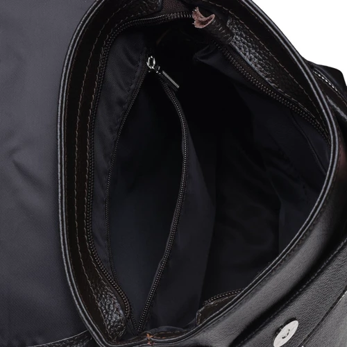 Чоловіча сумка планшет Borsa Leather темно-коричнева (k10013-brown): Матеріал Натуральна шкіра