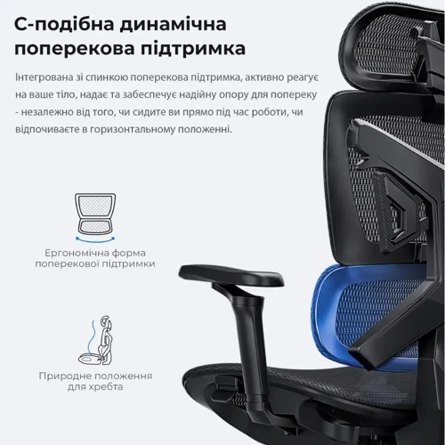 Крісло ігрове Anda SeatX-Air Mega Size XL Mesh Gray Twilight (AD-WY-01-GGSP) фото 7