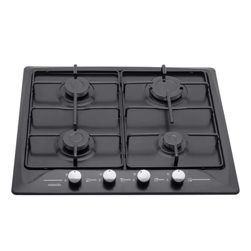 Варильна поверхня газова Minola MGM 61414 BL: Кількість конфорок 4
