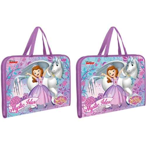 Папка-портфель на блискавки з тканинними ручками 1 Вересня Sofia The First (491606)