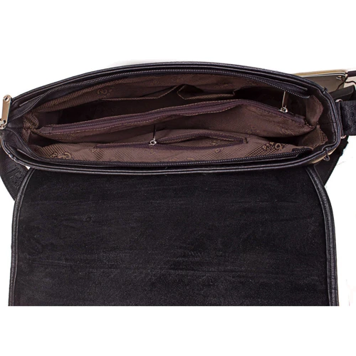 Чоловіча сумка почтальонка Bonis чорна (SHIL8101-black): Тип ручки Без ручки