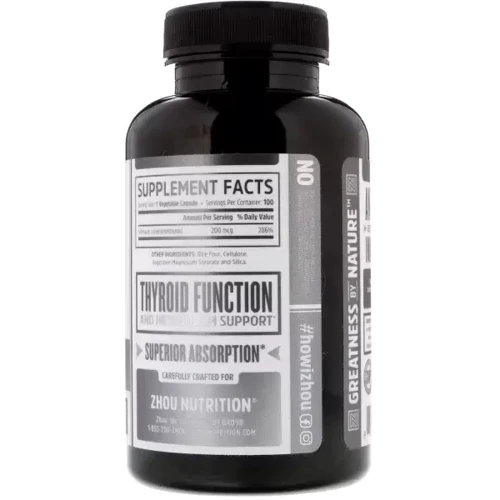 Zhou Nutrition Selenium Essential Trace Mineral Селен 200 мкг 100 вегетарианских капсул: Тип Селен