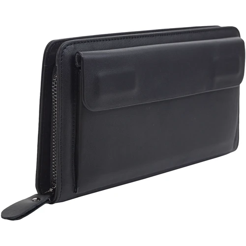 Чоловіча борсетка Buffalo Bags чорна (SHIM9069A-black): Фактура Гладкая, Матовая