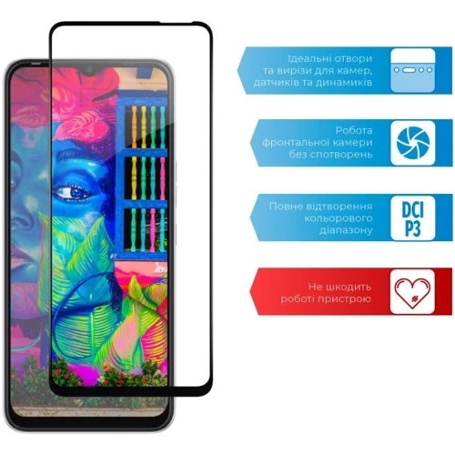 Аксесуар для смартфона ACCLAB Tempered Glass Full Glue Black for Tecno Spark 8C: Колір черный