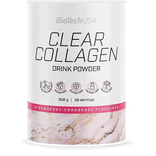 BiotechUSA Clear Collagen 308 g / 28 servings / Strawberry-cranberry