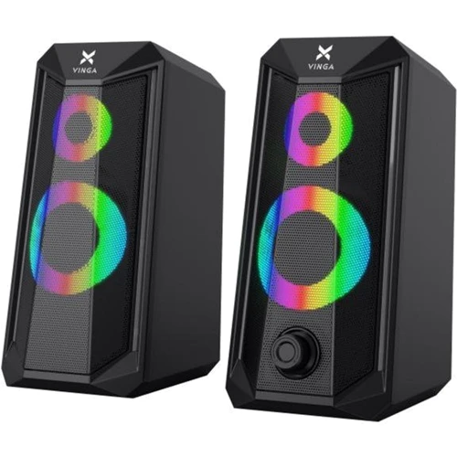 Акустическая система Vinga SP-200 LED USB Black