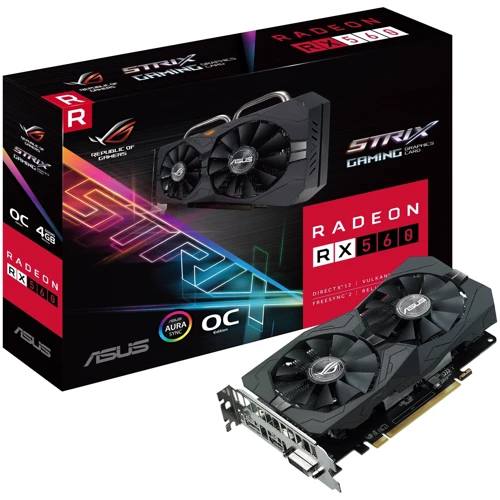 Видеокарта Asus Radeon RX 560 4Gb ROG STRIX V2 GAMING (ROG-STRIX-RX560-4G-V2-GAMING)
