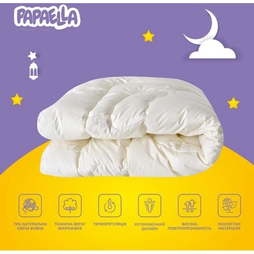 Одеяло детское Papaella Wool в кроватку 100х135 см (4820182659331): Производитель Papaella