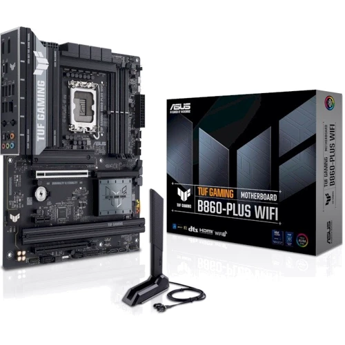 ASUS TUF GAMING B860-PLUS WIFI: Оперативная память 4xDDR5 8666+ МГц, до 256 ГБ
