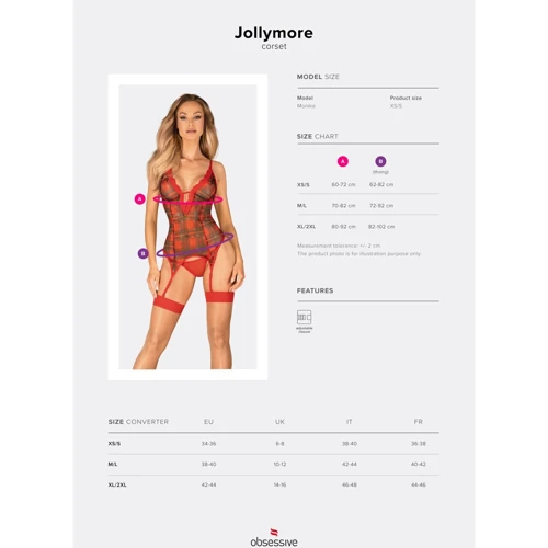 Корсет Obsessive Jollymore corset M/L