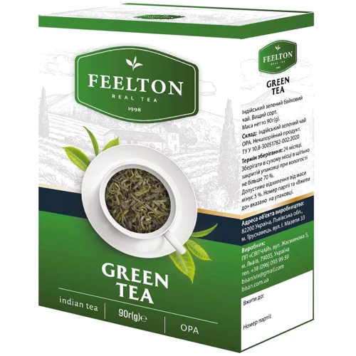 Чай Feelton зеленый Green Tea OPA 90 г (4820186121513)